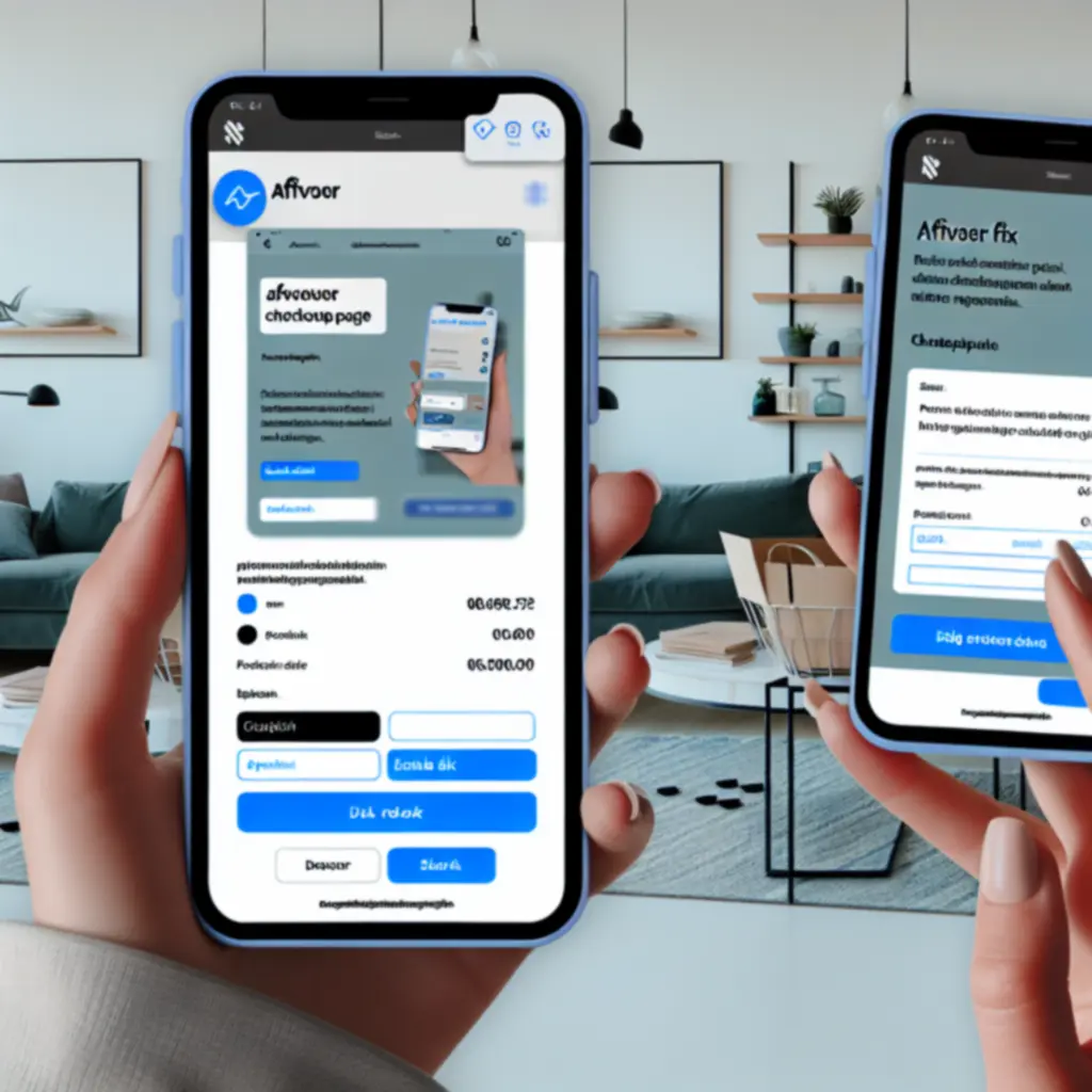 Mobiel geoptimaliseerde checkout van Afvoer Fix op een smartphone