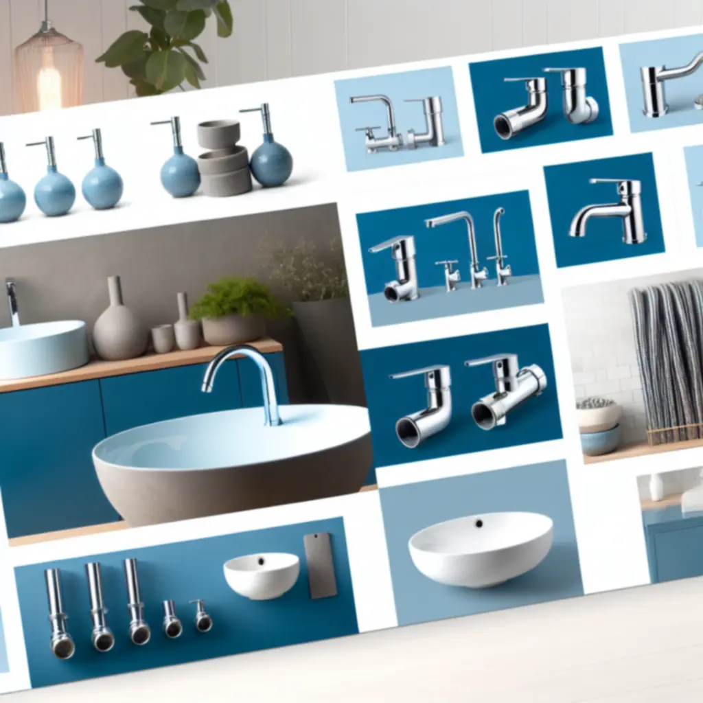 Overzicht van modern sanitair en loodgieterijproducten in een professionele webshop